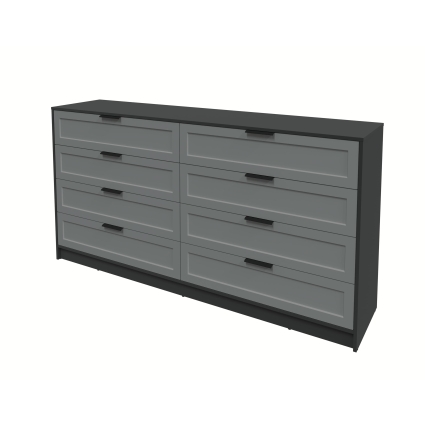 Kомод Тренд КТ-К197 (Антрацит ЛДСП/ Серый ЛМДФ) Ш1965 В1020 Г451